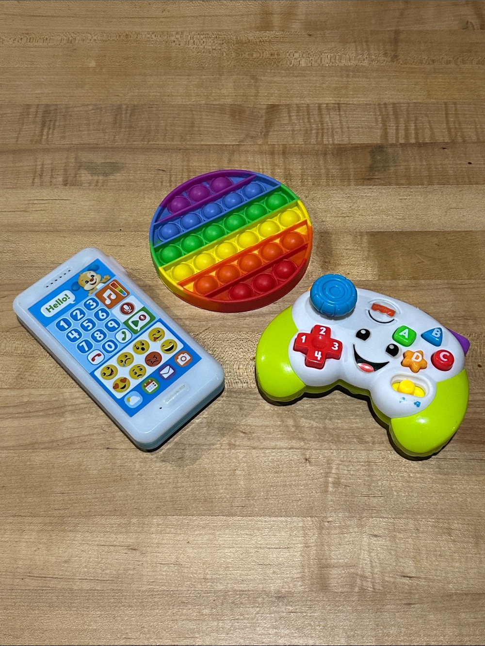3 pack Toddler Toys [Play phone, PopIt, Game controller]